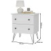 Mesa de Cabeceira Fort 2 Gavetas 100% Mdf Branco - Manbel