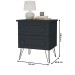 Mesa de Cabeceira Fort 2 Gavetas 100% Mdf Grafite - Manbel