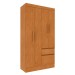 Guarda-Roupa Solteiro Oregon 4 Portas 2 Gavetas Cinamomo - Tcil Móveis