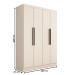 Guarda-Roupa Solteiro Arcadia 4 Portas 2 Gavetas Branco - Panorama Móveis