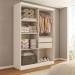 Guarda-Roupa Solteiro Arcadia 4 Portas 2 Gavetas Branco - Panorama Móveis