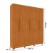 Guarda-Roupa Casal Finlândia Plus 6 Portas 4 Gavetas Cinamomo - Pnr Móveis