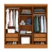 Guarda-Roupa Casal Finlândia 6 Portas 4 Gavetas Cinamomo/Off White - Pnr Móveis