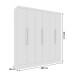 Guarda-Roupa Casal Finlândia 6 Portas 4 Gavetas Neve - Pnr Móveis