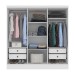 Guarda-Roupa Casal Finlândia 6 Portas 4 Gavetas Neve - Pnr Móveis