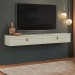 Rack para TV Até 55 Polegadas Line 2 Portas Off White/Bege - Olivar Móveis