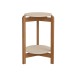 Mesa de Canto Lizz Off White/Cedro- Casa D