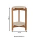 Mesa de Canto Lizz Off White/Cedro- Casa D