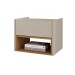 Mesa de Cabeceira Florença 1 Gaveta Off White/Cedro - Casa D