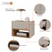Mesa de Cabeceira Florença 1 Gaveta Off White/Cedro - Casa D