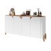 Balcão Buffet Memphis 4 Portas Branco/Cedro - Casa D