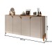 Balcão Buffet Memphis 4 Portas Off White/Cedro - Casa D