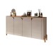 Balcão Buffet Memphis 4 Portas Off White/Cedro - Casa D
