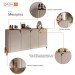 Balcão Buffet Memphis 4 Portas Off White/Cedro - Casa D