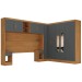 Guarda-Roupa Modulado Soberano 11 Portas 5 Gavetas com Espelho Cinamomo/Chumbo - Panorama Móveis