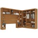 Guarda-Roupa Modulado Soberano 11 Portas 5 Gavetas com Espelho Cinamomo/Chumbo - Panorama Móveis