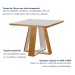 Mesa de Jantar 4 Lugares Tóquio com Vidro Castanho/Cinamomo/Suede Capuccino 17010 - Lj Móveis