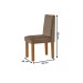 Mesa de Jantar 4 Lugares Tóquio com Vidro Castanho/Cinamomo/Suede Capuccino 17011 - Lj Móveis