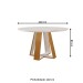 Mesa de Jantar 4 Lugares Tóquio com Vidro Castanho/Cinamomo/Suede Capuccino 17011 - Lj Móveis