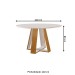 Mesa de Jantar 4 Lugares Tóquio com Vidro Castanho/Cinamomo/Suede Creme 17011 - Lj Móveis