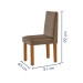 Mesa de Jantar 4 Lugares Tóquio com Vidro Castanho/Cinamomo/Suede Capuccino - Lj Móveis