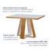 Mesa de Jantar 4 Lugares Tóquio com Vidro Castanho/Cinamomo/Suede Capuccino - Lj Móveis