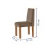Mesa de Jantar 6 Lugares França com Vidro Castanho/Cinamomo/Suede Capuccino - Lj Móveis