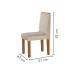 Mesa de Jantar 6 Lugares França com Vidro Castanho/Cinamomo/Suede Creme - Lj Móveis