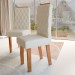 Mesa de Jantar 4 Lugares Belvedere com Vidro Mel/Off White/Veludo Pastel - Panorama Móveis