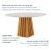 Mesa de Jantar 4 Lugares Austrália com Vidro Castanho/Cinamomo/Suede Capuccino 17017 - Lj Móveis