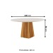 Mesa de Jantar 4 Lugares Austrália com Vidro Castanho/Cinamomo/Suede Capuccino 17017 - Lj Móveis