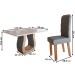 Mesa de Jantar 4 Lugares Belvedere Mel/Blonde/Cinza - Panorama Móveis