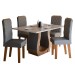 Mesa de Jantar 4 Lugares Belvedere Mel/Blonde/Cinza - Panorama Móveis