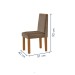 Mesa de Jantar 4 Lugares Austrália com Vidro Castanho/Cinamomo/Suede Capuccino - Lj Móveis
