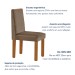 Mesa de Jantar 4 Lugares Austrália com Vidro Castanho/Cinamomo/Suede Capuccino - Lj Móveis