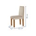 Mesa de Jantar 4 Lugares Austrália com Vidro Castanho/Cinamomo/Suede Creme - Lj Móveis