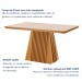 Mesa de Jantar 4 Lugares Austrália com Vidro Castanho/Cinamomo/Suede Creme - Lj Móveis
