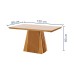 Mesa de Jantar 4 Lugares Austrália com Vidro Castanho/Cinamomo/Suede Creme - Lj Móveis