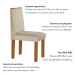 Mesa de Jantar 6 Lugares Austrália com Vidro Castanho/Cinamomo/Suede Creme - Lj Móveis