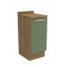 Balcão de Cozinha 40 Cm Isabel 1 Porta Nogueira/Verde - Kappesberg