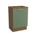 Balcão de Cozinha 60 Cm Isabel 1 Porta Nogueira/Verde - Kappesberg