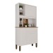 Armário de Cozinha Flora 3 Portas 1 Gaveta Branco - Pnr Móveis
