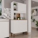 Armário de Cozinha Flora 3 Portas 1 Gaveta Branco - Pnr Móveis