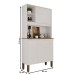Armário de Cozinha Flora 3 Portas 1 Gaveta Branco - Pnr Móveis