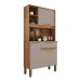 Armário de Cozinha Flora 3 Portas 1 Gaveta Cinamomo/Off White - Pnr Móveis