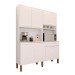 Armário de Cozinha Lirio 6 Portas 1 Gaveta Branco - Pnr Móveis