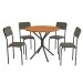 Mesa de Jantar 4 Lugares Annecy Preto Fosco - Kappesberg