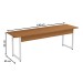 Mesa de Madeira com 2 Bancos Harley Canela/Branco Brilho - Kappesberg