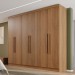 Guarda-Roupa Casal Itália 6 Portas 4 Gavetas Cinamomo - Pnr Móveis