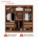 Guarda-Roupa Casal Itália 6 Portas 4 Gavetas com Espelho Cinamomo/Off White - Pnr Móveis
